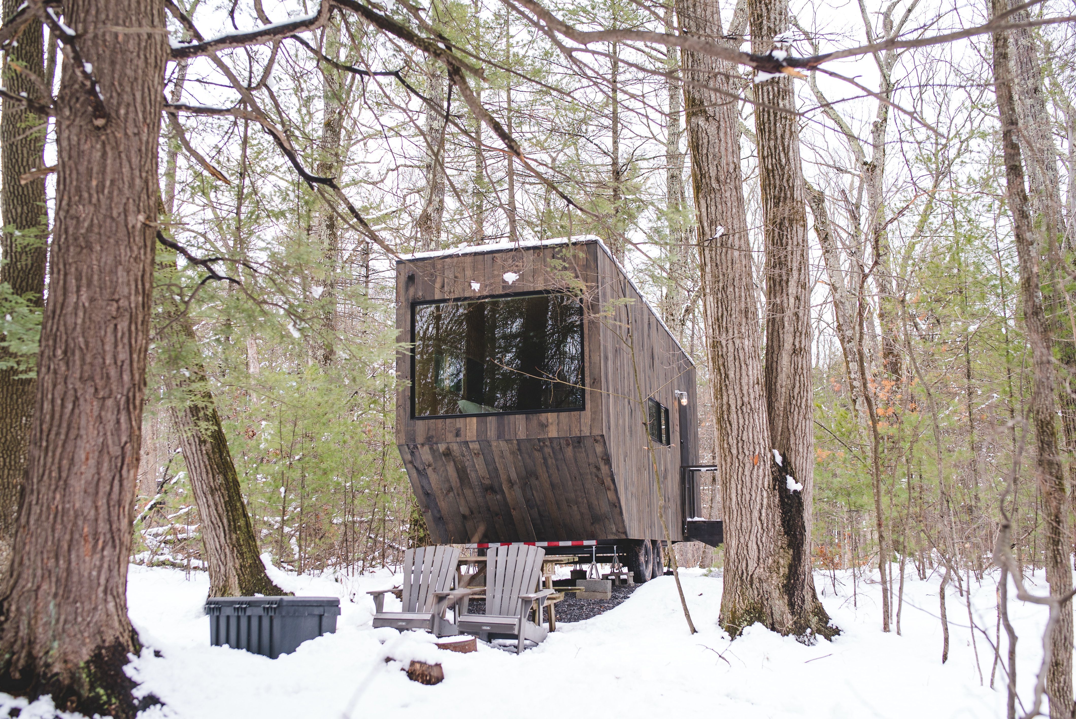 Getaway cabin in winter
