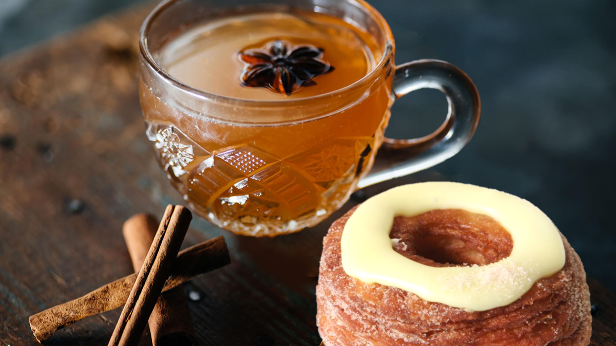 hot toddy and cronut